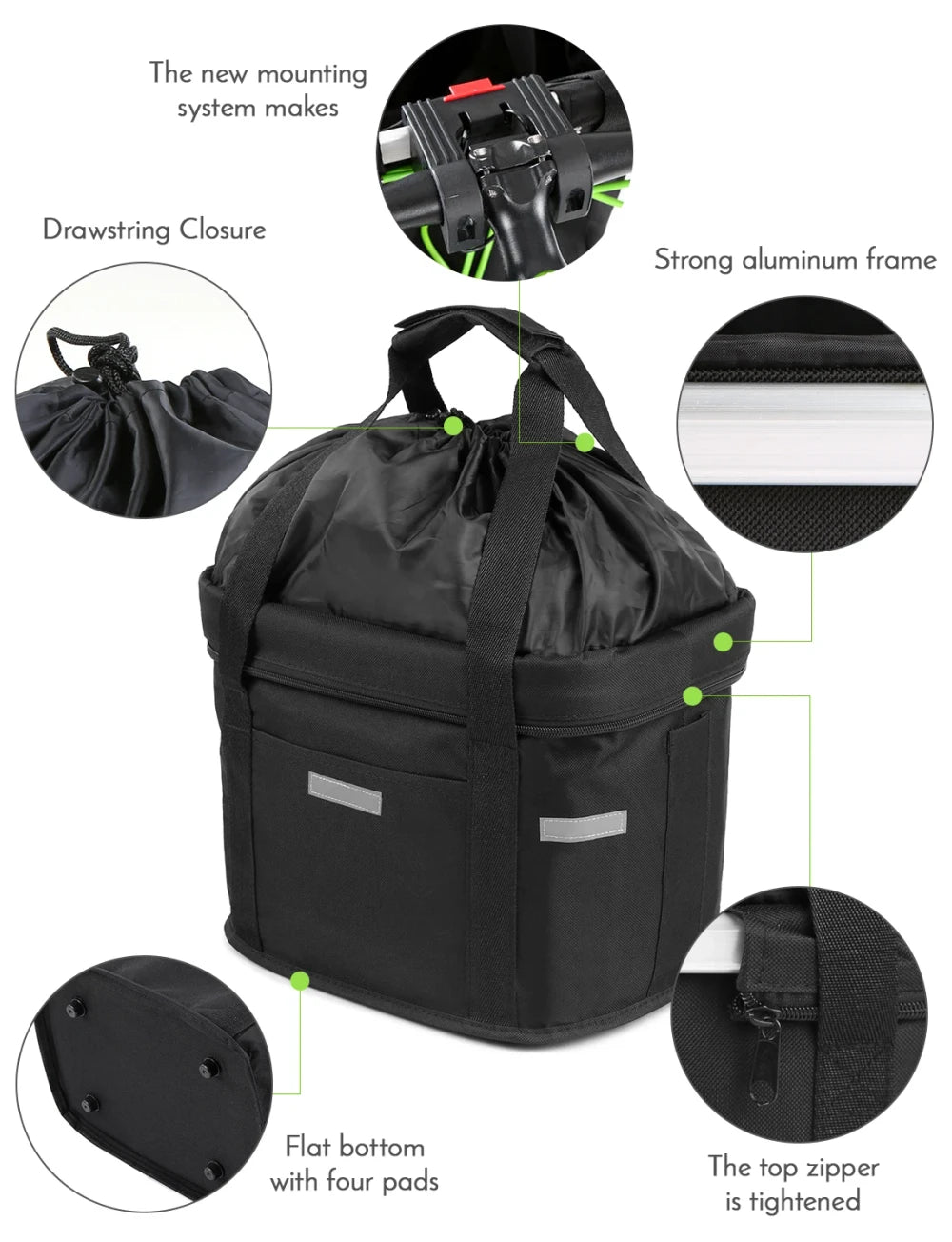 Removable Waterproof Bike Basket