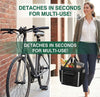 Goodsible basket detached from the bike and carried as a tote bag with groceries and a laptop