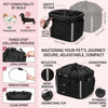 Detail of the safety tether and padded drawstring top of the Goodsible pet basket